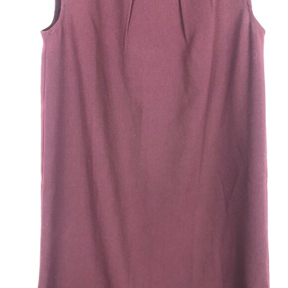 AllSaints Jay Pleated Mini Dress XS Bordeaux Red  Semi Sheer Casual Sleeveless - Picture 9 of 14